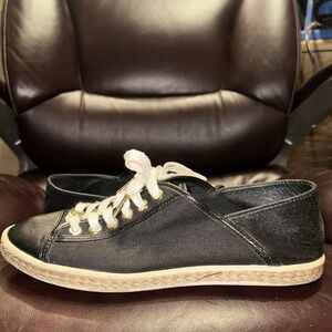 Michael Kors Black Leather & Canvas Trainers